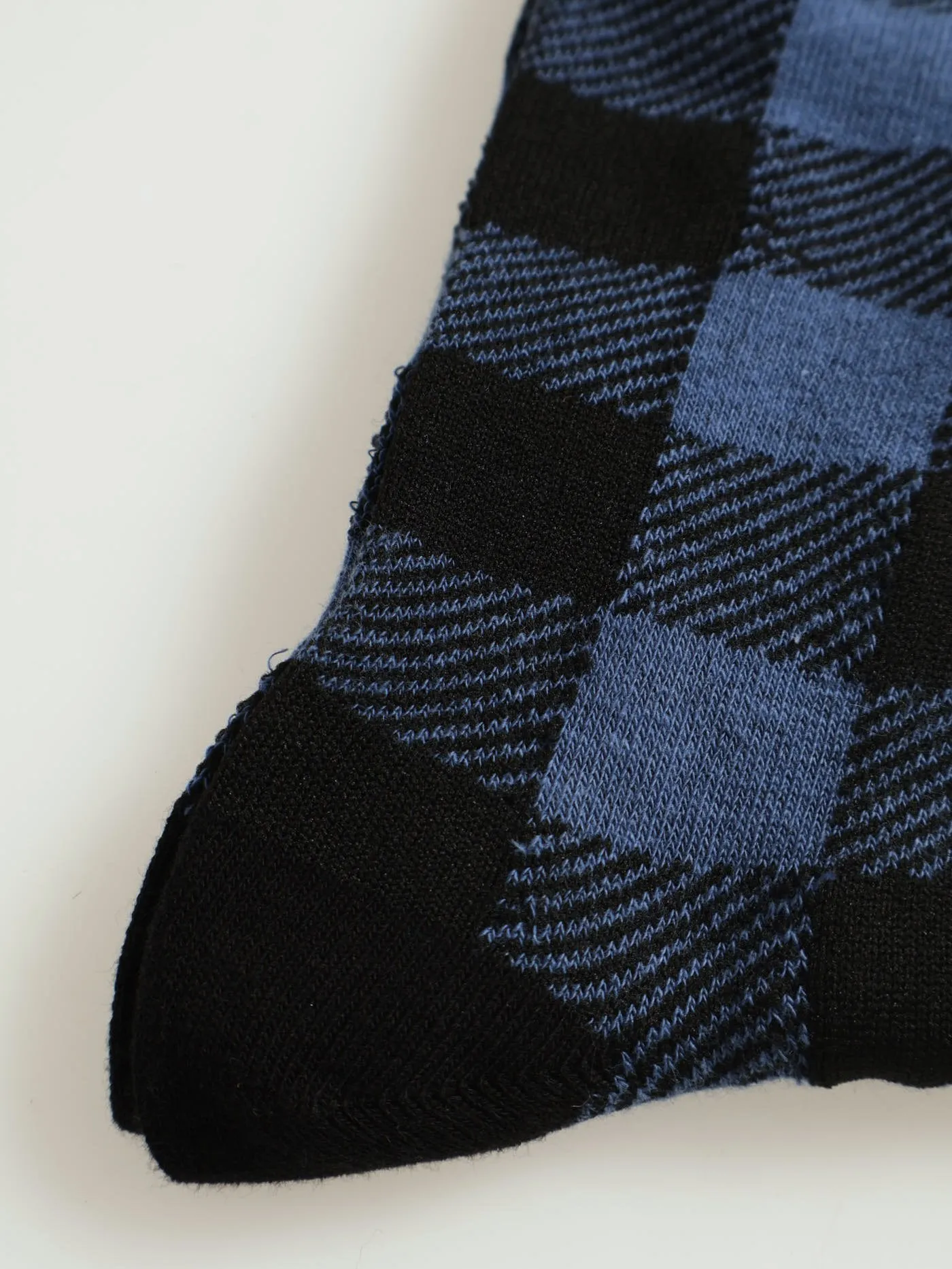 1 Pack Single Check Anklet Mid Socks - Blue/Black