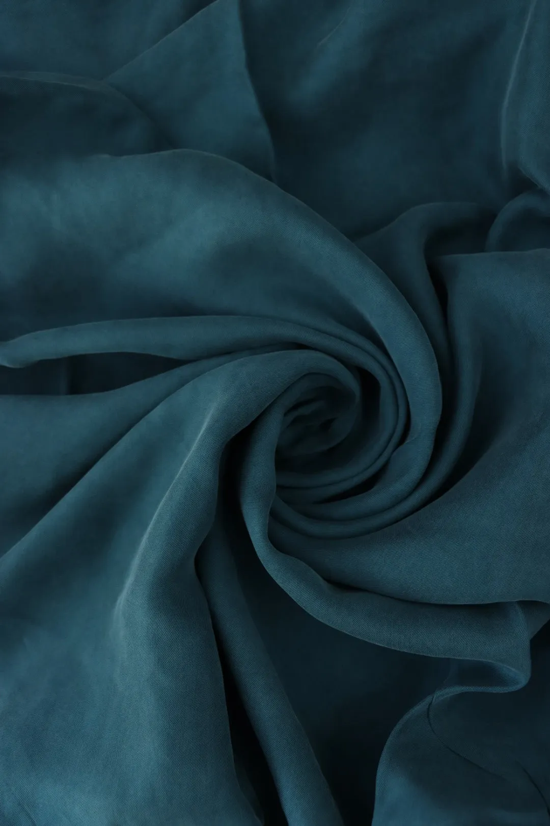 15IN REMNANT; Teal Slate Sicily Sandwashed Cupro Viscose