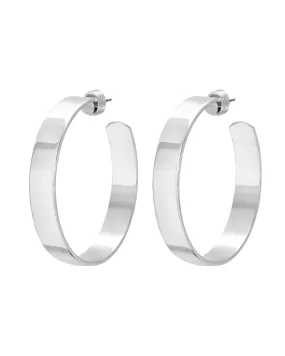 1.5" Skylar Hoops Silver | Silver