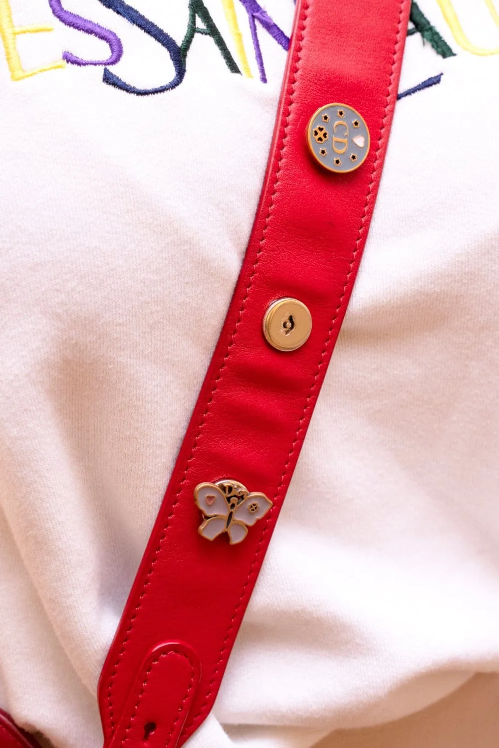49. LP X C Christian Dior My Lady Dior Cannage Lambskin Red RJL1340
