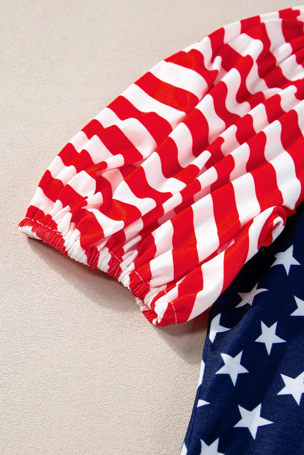 4th Of July Stars Stripes Puff Sleeve T Shirt