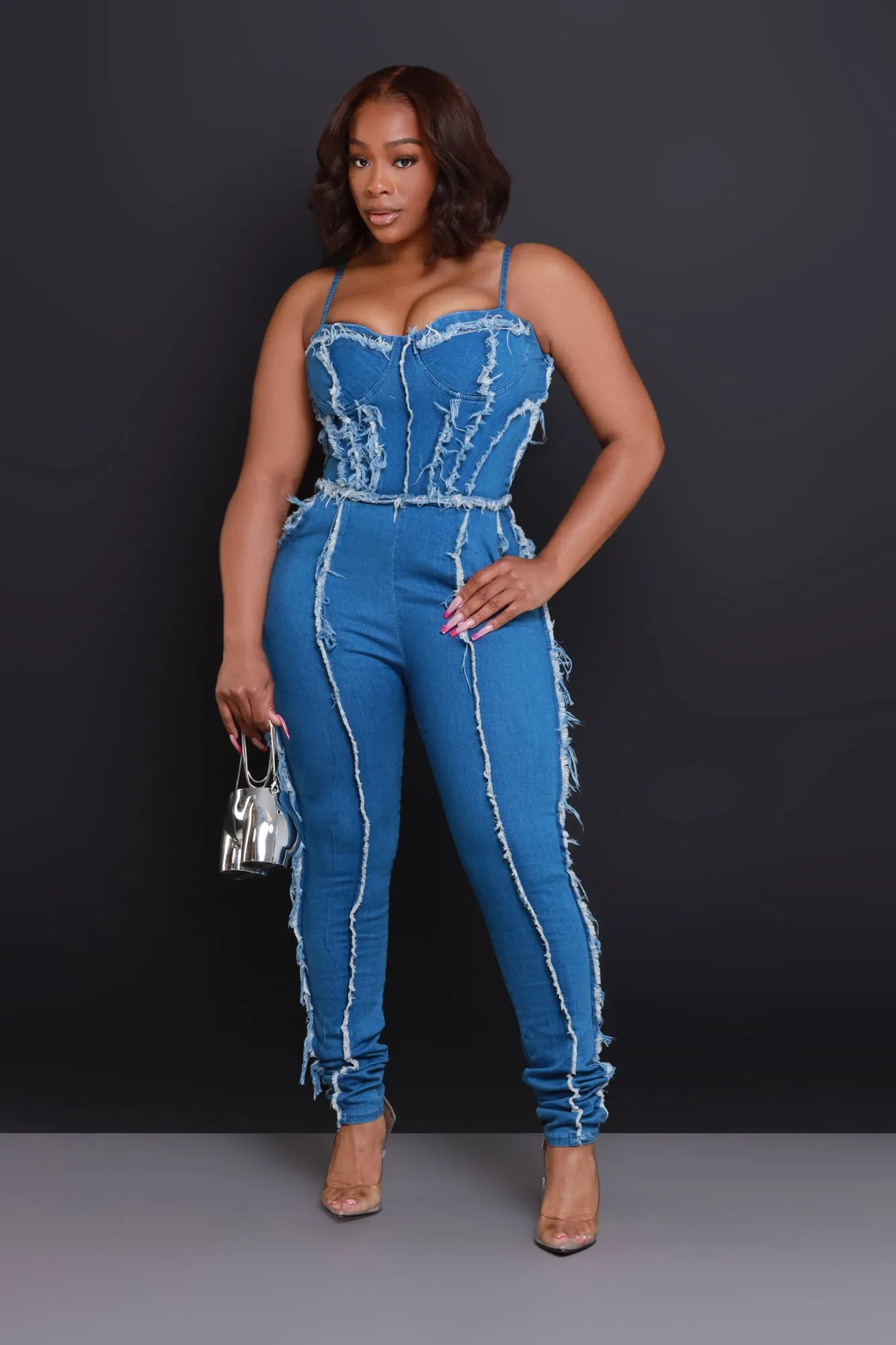 After The Storm Denim Jumpsuit - Medium Wash