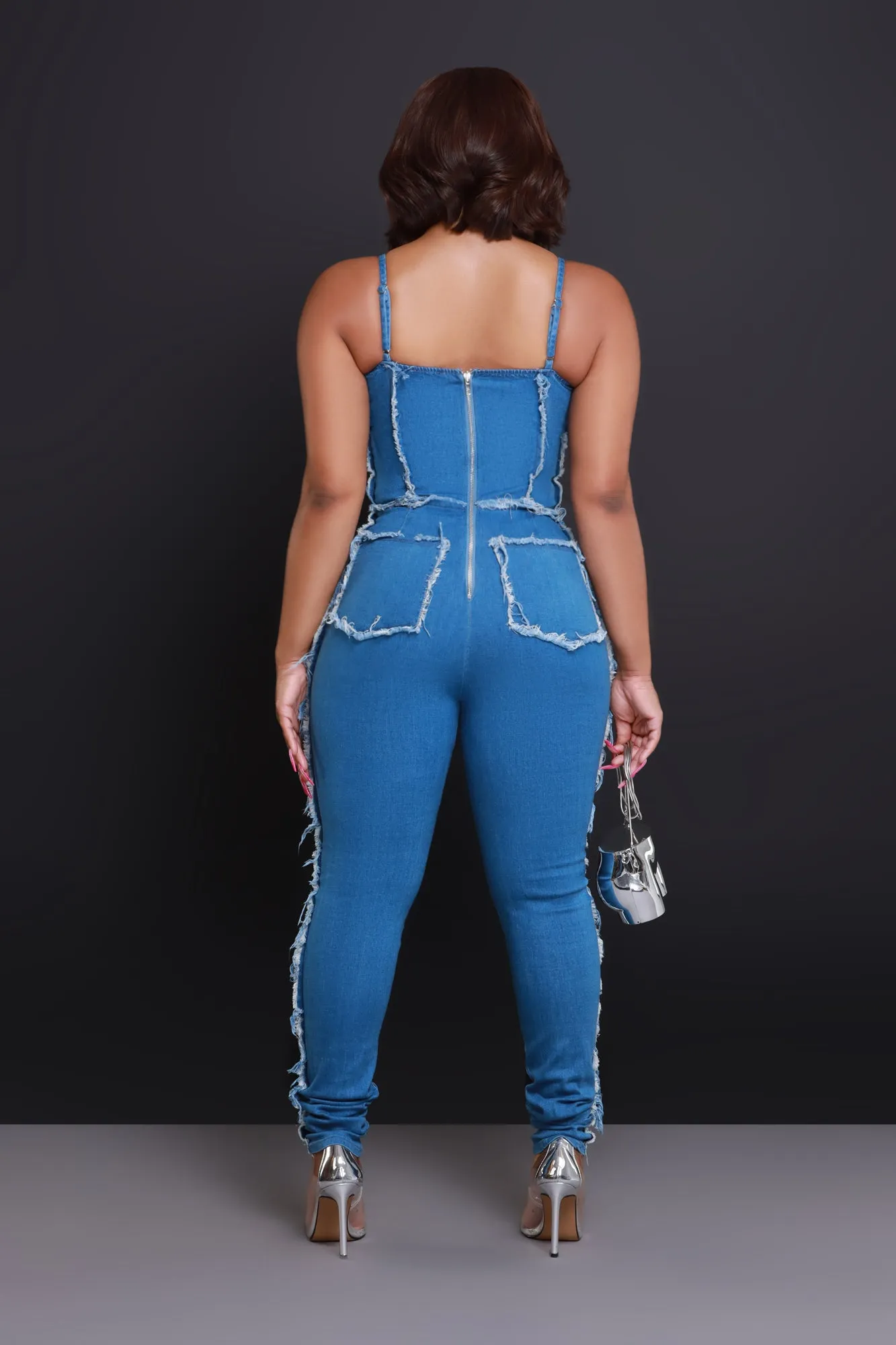 After The Storm Denim Jumpsuit - Medium Wash