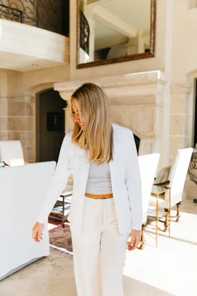 Anna Padded Mock Neck Jacket - White