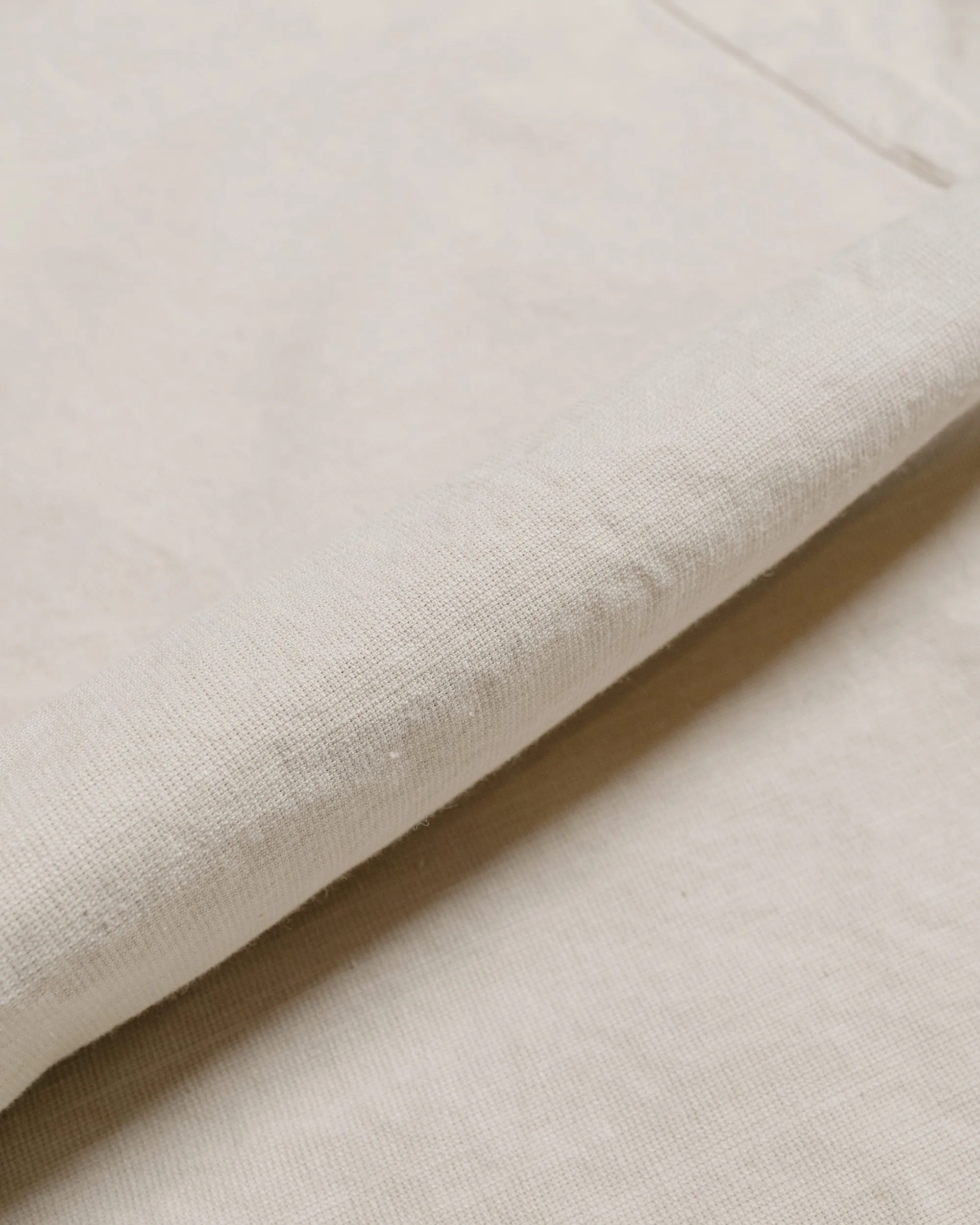 Beams Plus Open Collar Cotton Linen Panama Garment Dye Sand