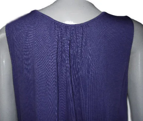 *BEAUTIFUL VERA WANG JERSEY-LIKE A-LINE SUMMER DRESS WITH SATIN TRIM IN IRIS - SIZE XL