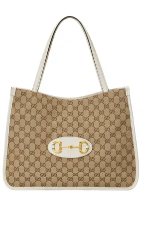 Beige 1955 Horsebit Medium Tote Bag