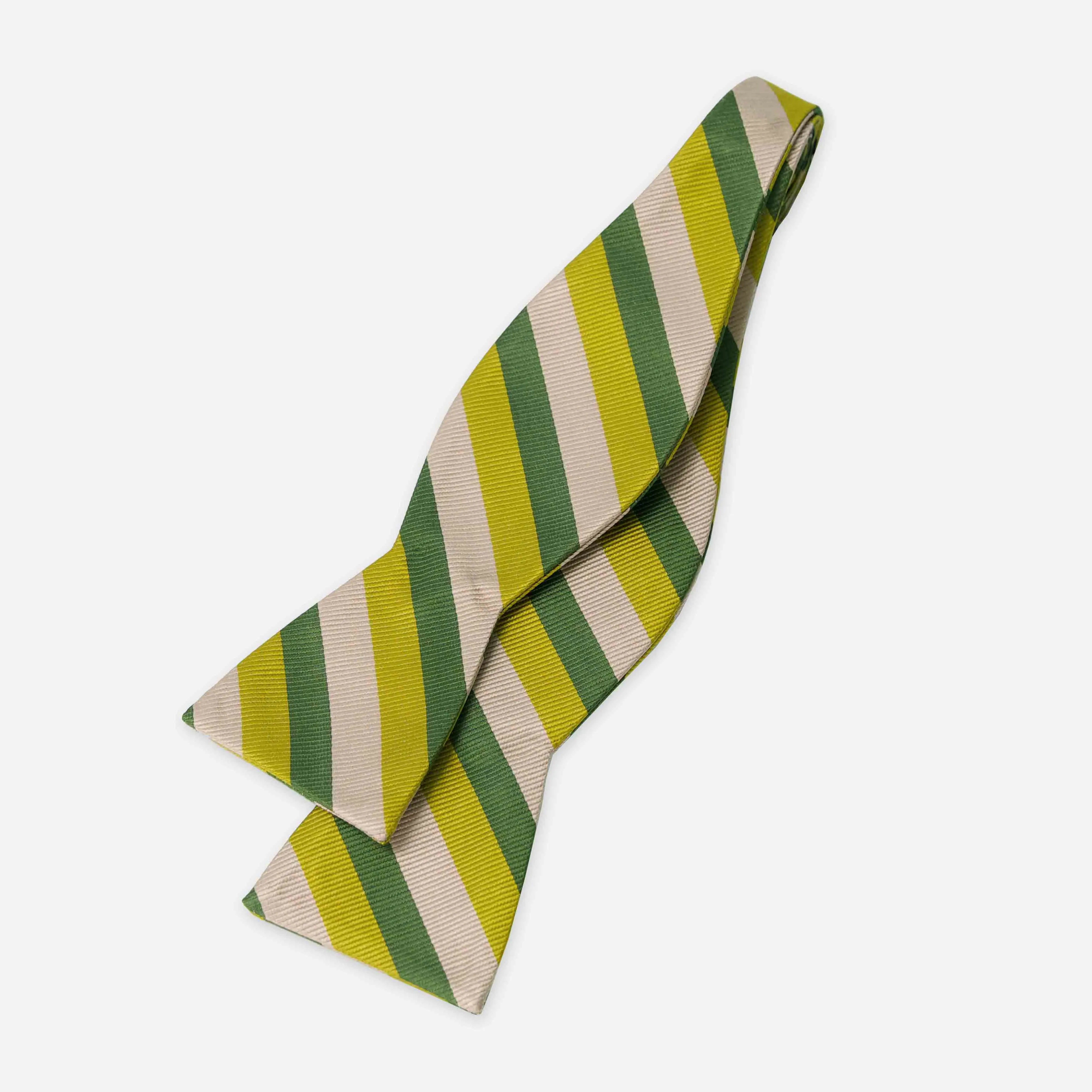 Belmont Stripe Champagne Bow Tie