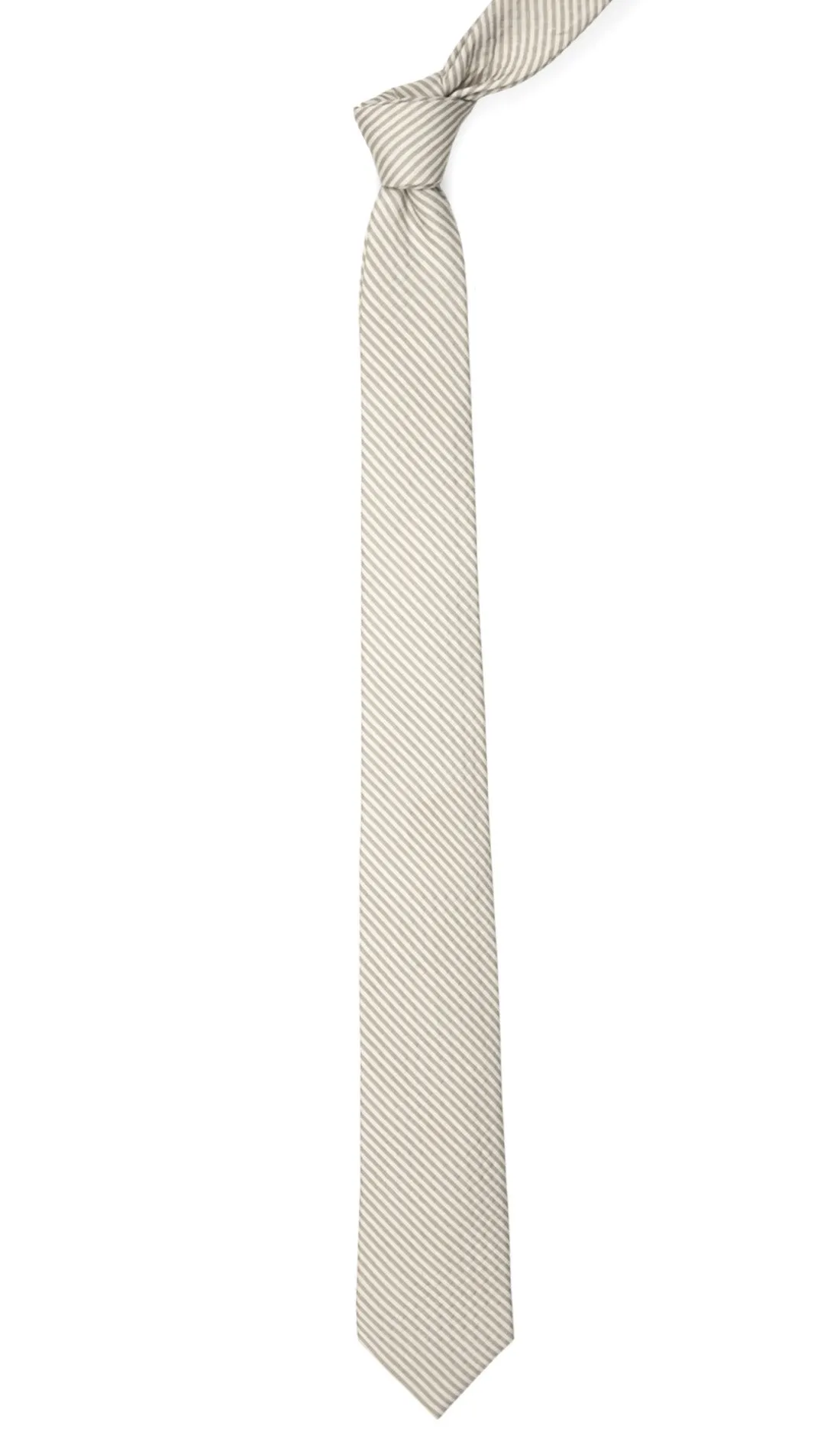 Bhldn Silk Seersucker Champagne Tie