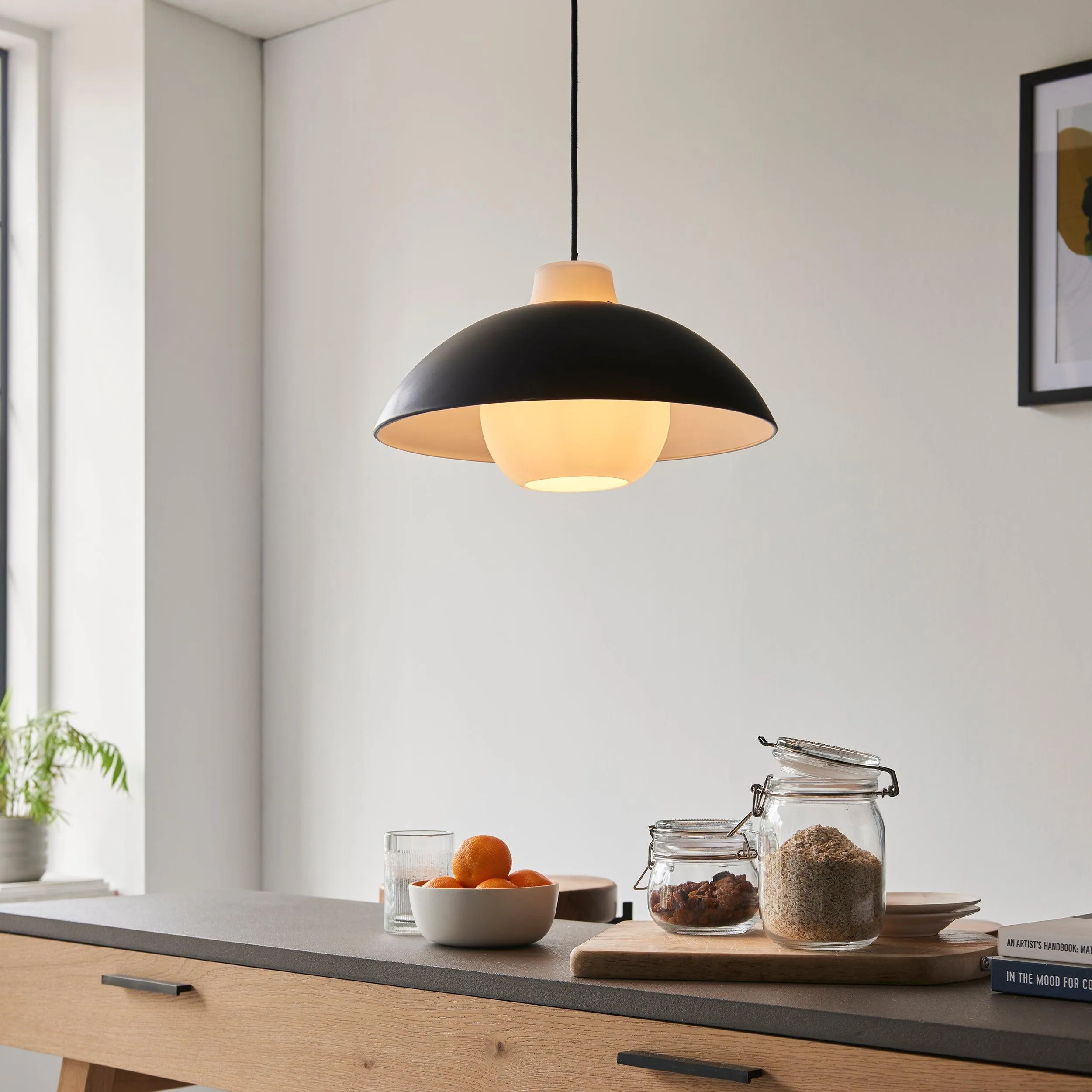 Blyth Japadi Monochrome Rounded Pendant Light