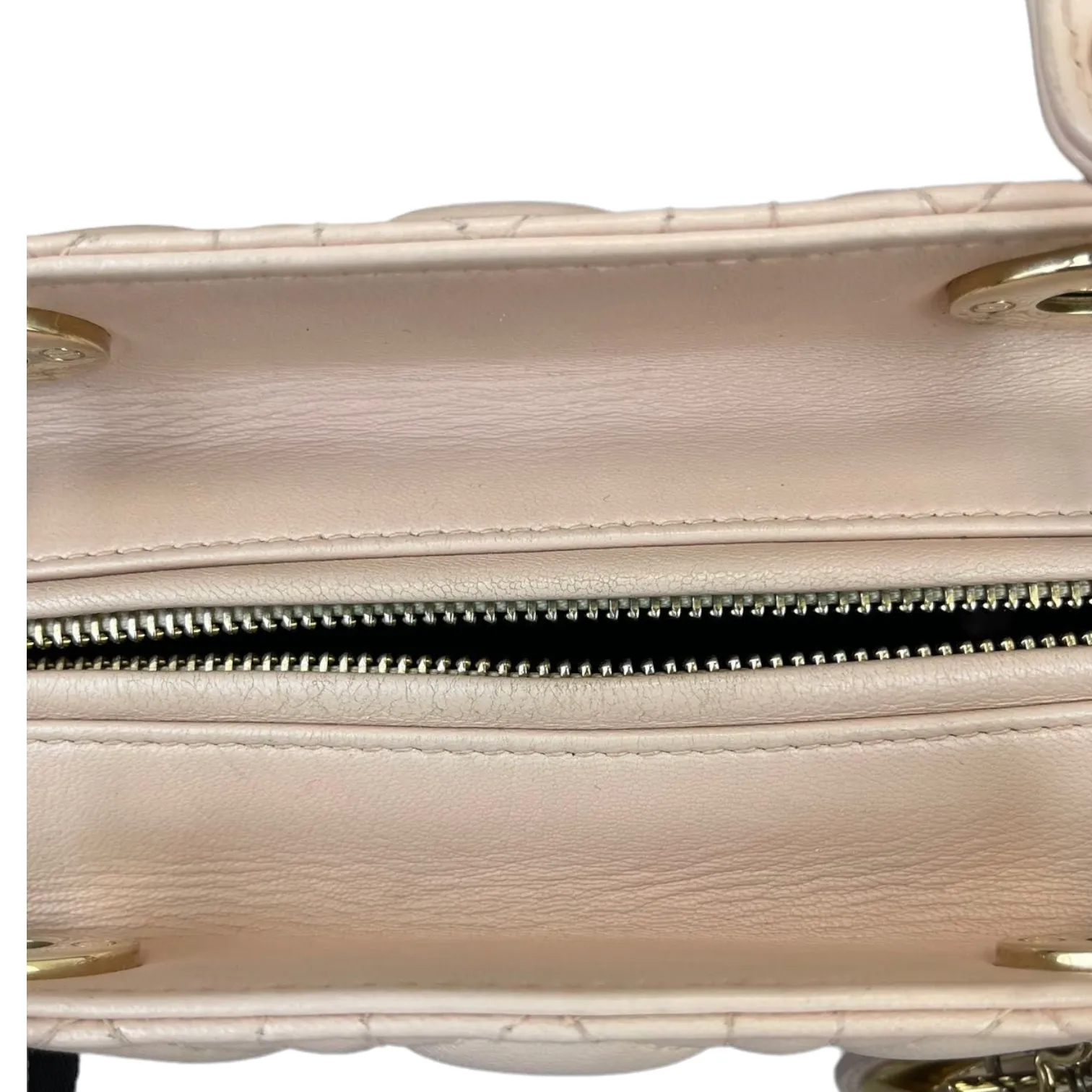 Cannage Lady Dior Medium Light Pink GHW