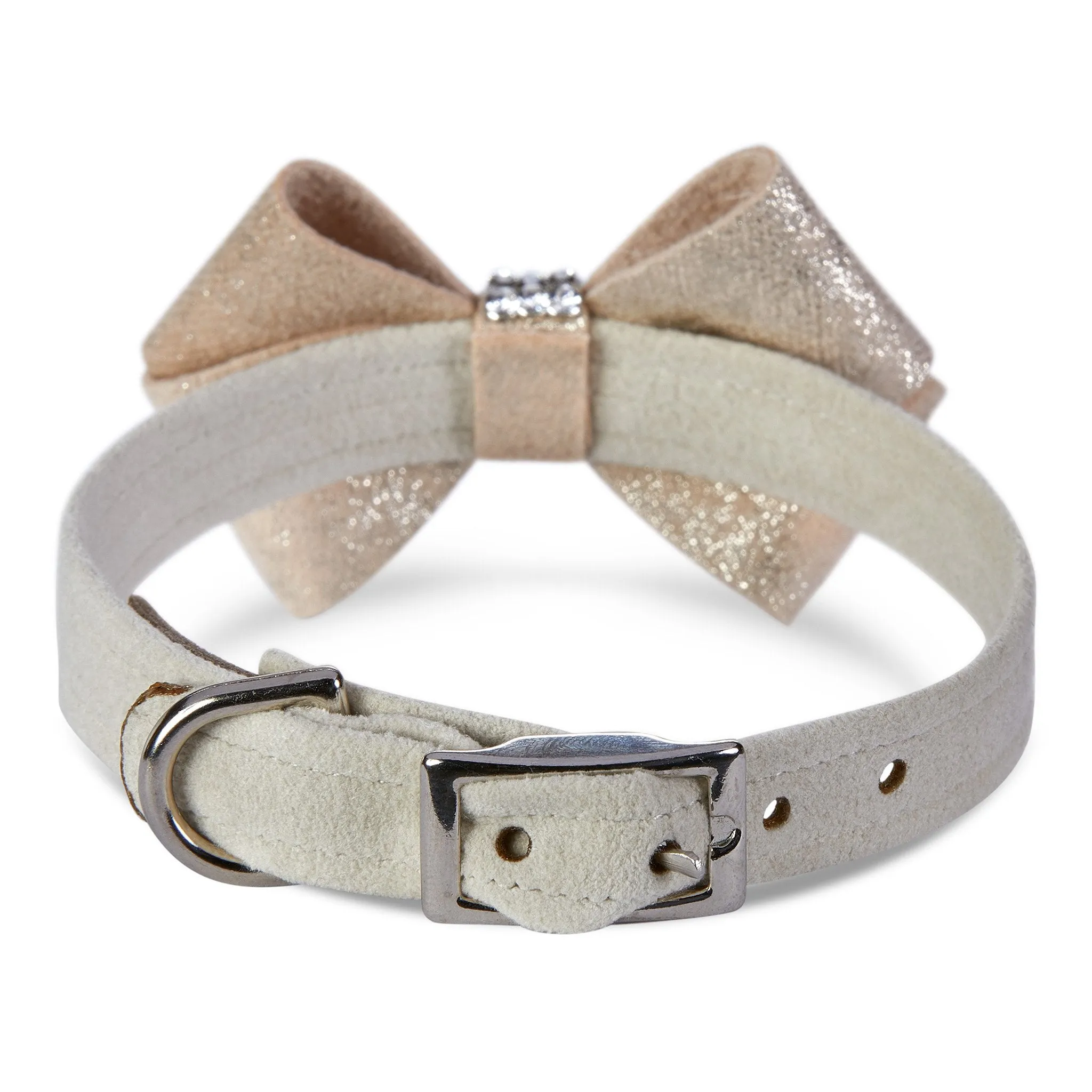 Champagne Glitzerati Nouveau Bow Collar