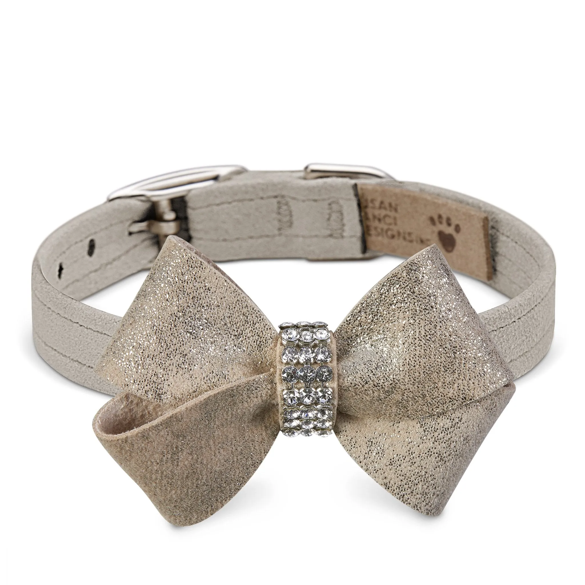 Champagne Glitzerati Nouveau Bow Collar