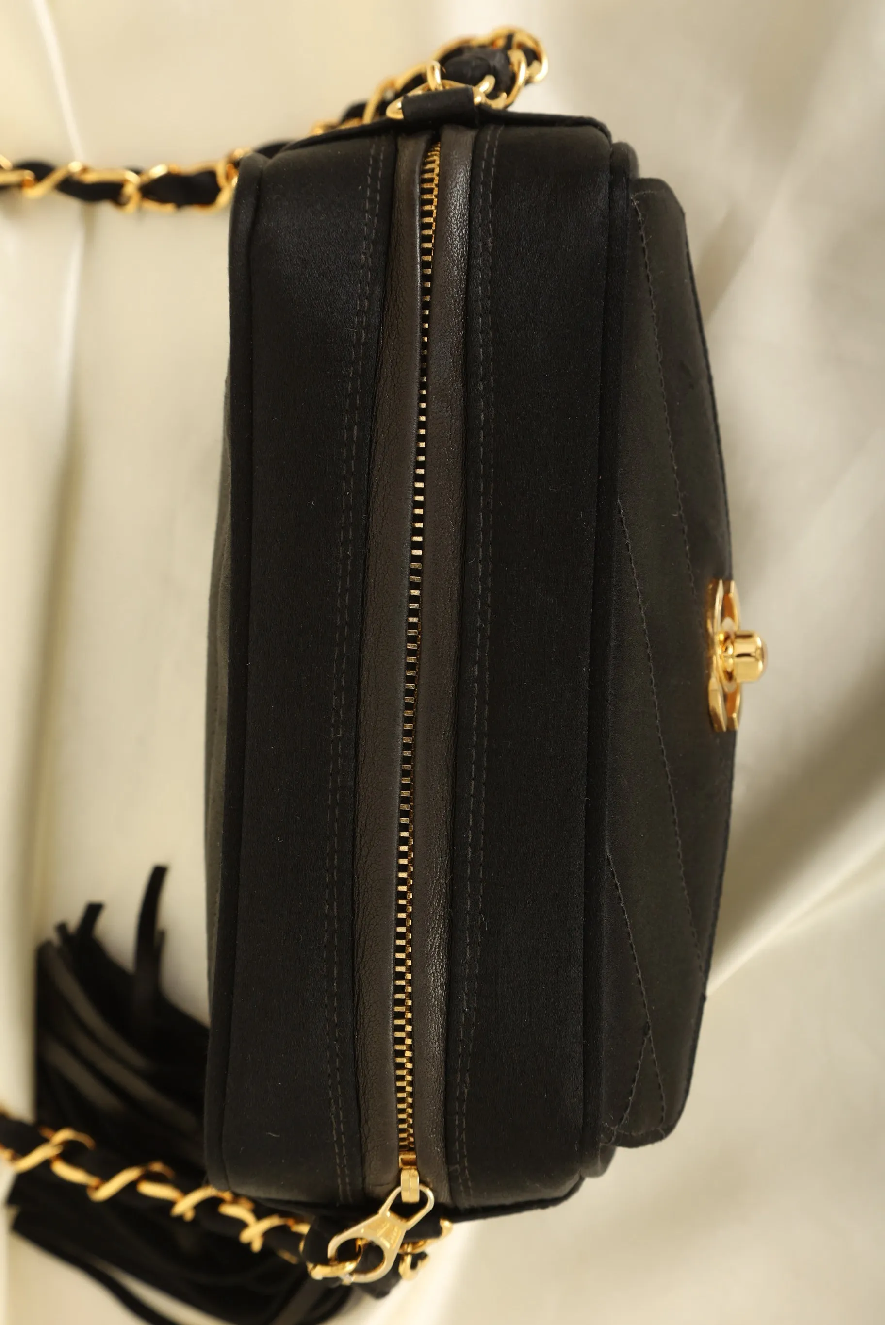 Chanel 1994 Satin Turnlock Mini Camera Bag