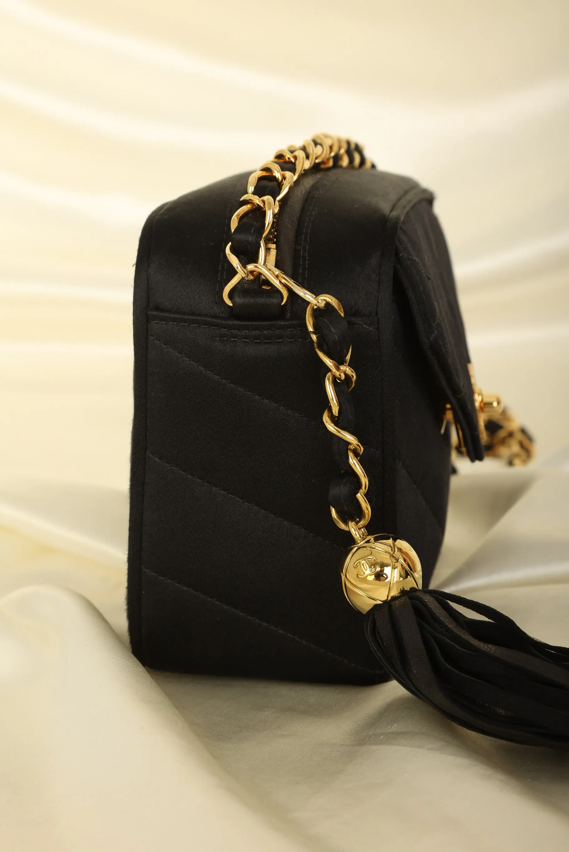 Chanel 1994 Satin Turnlock Mini Camera Bag