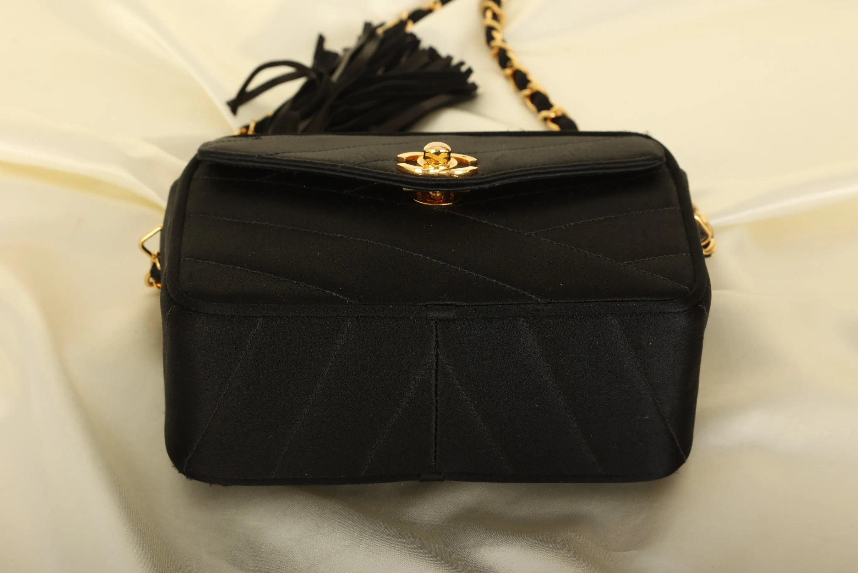 Chanel 1994 Satin Turnlock Mini Camera Bag