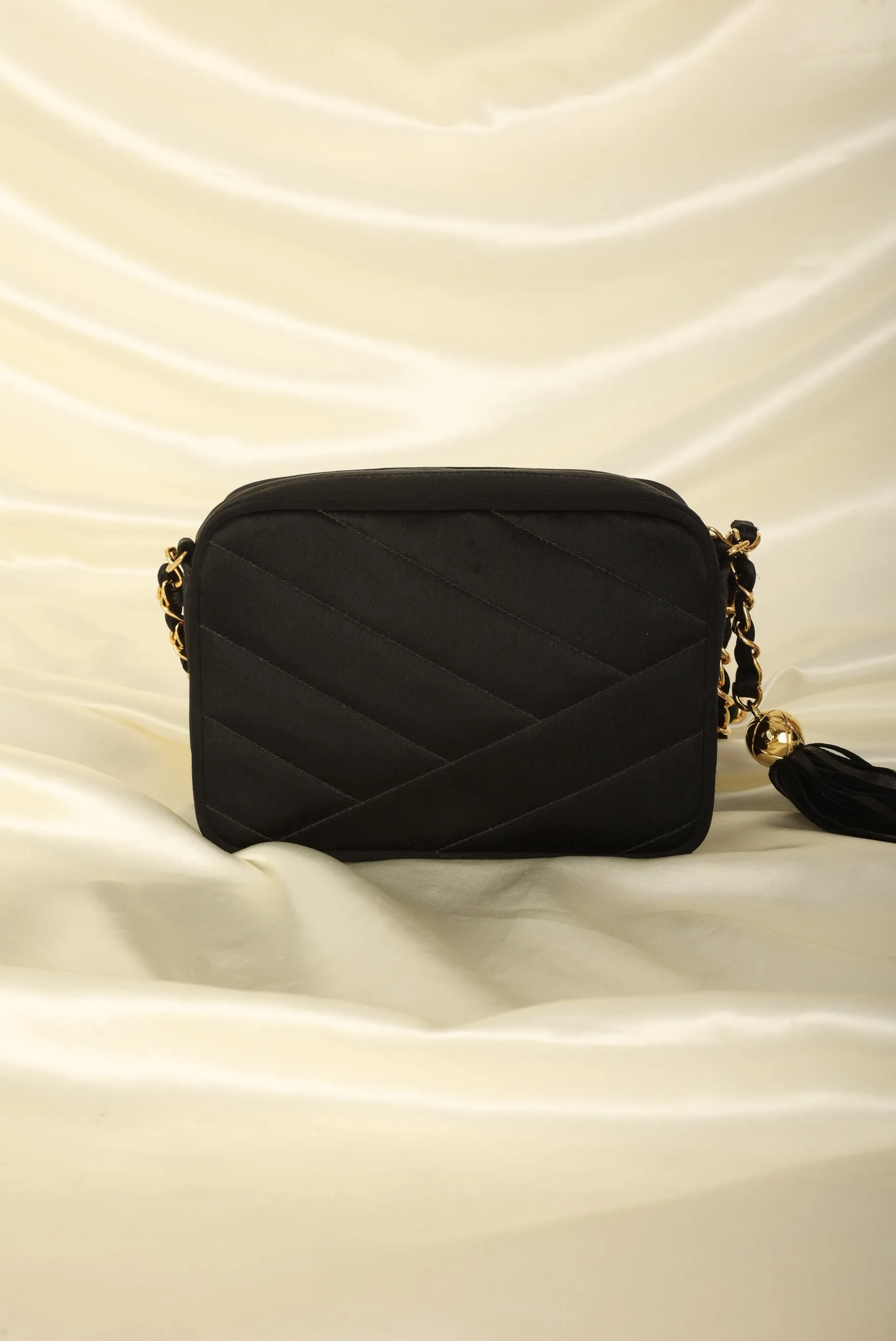 Chanel 1994 Satin Turnlock Mini Camera Bag