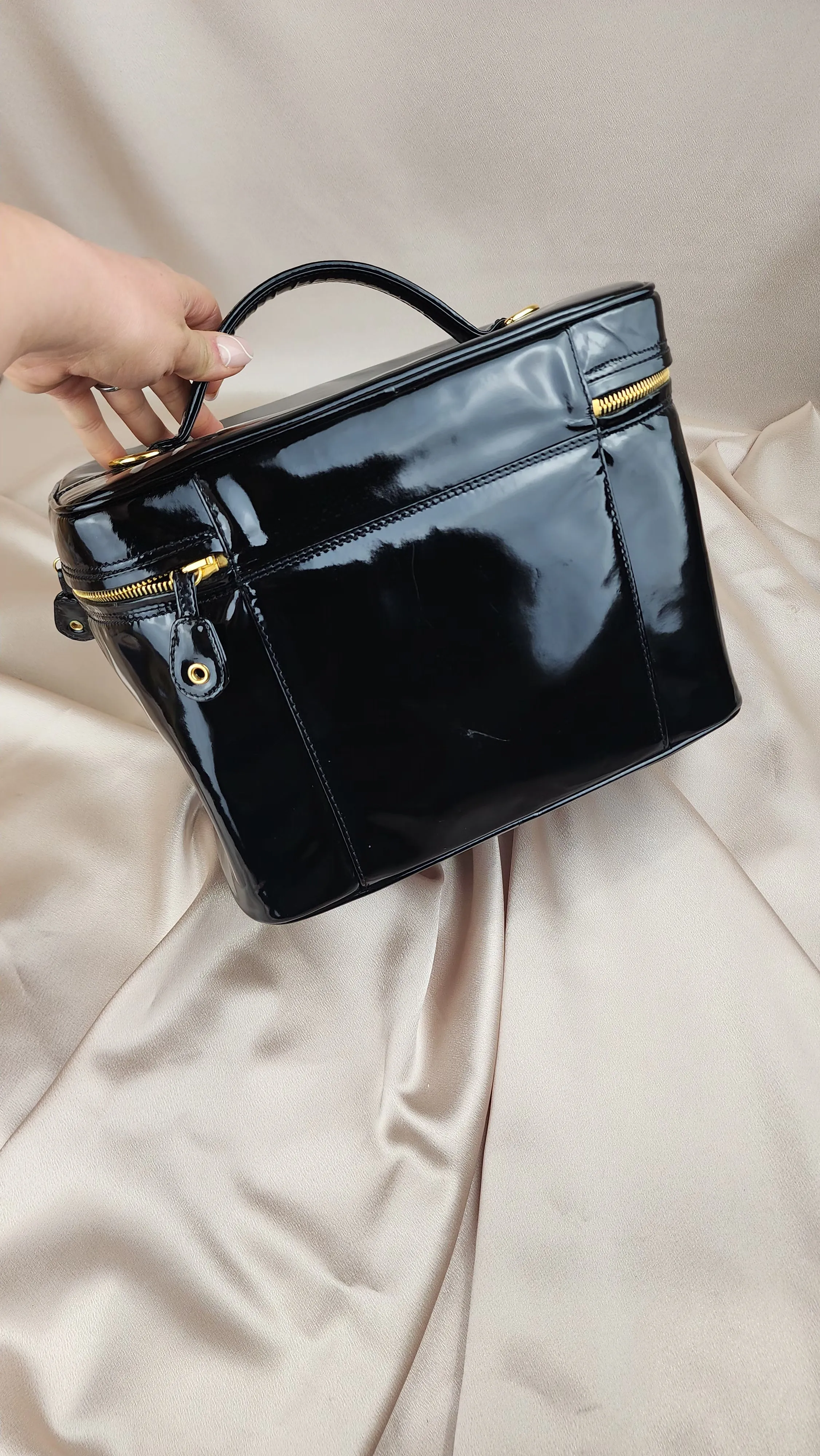 Chanel Large Patent Leather Vanity Case