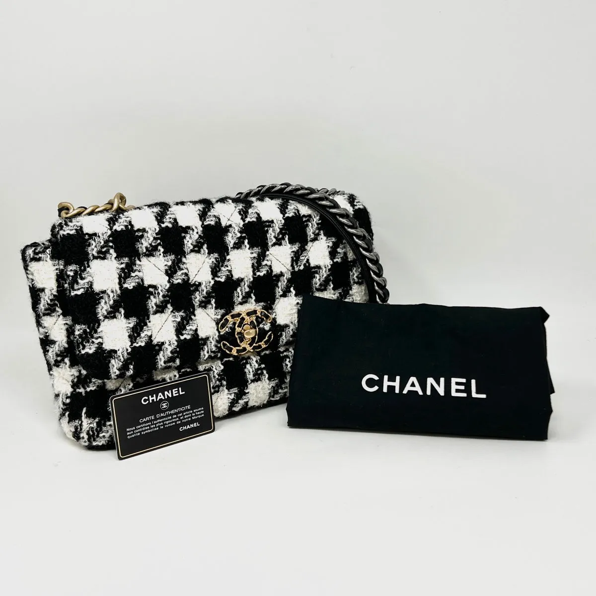 Chanel Large Tweed 19 Flap Bag
