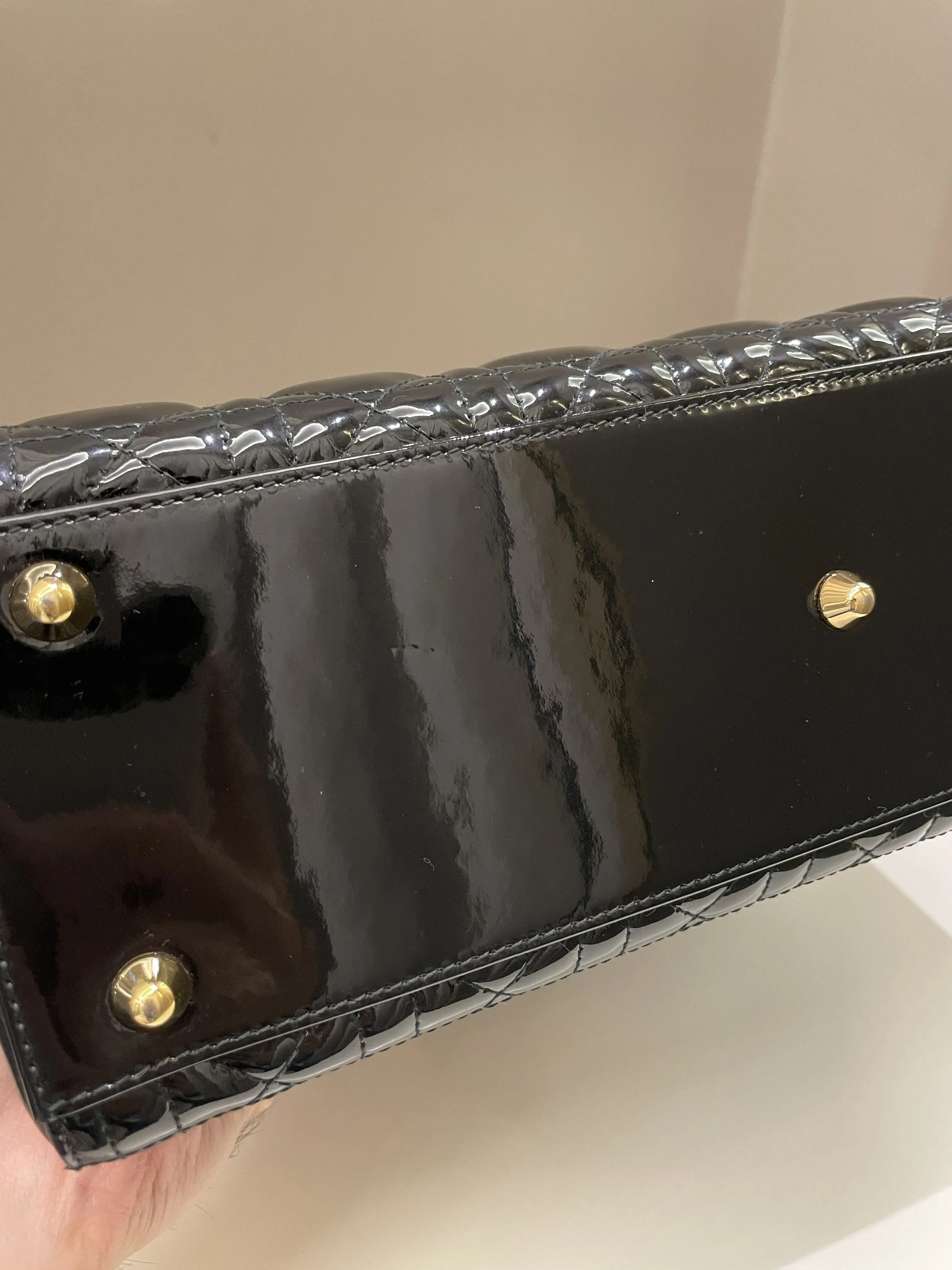 Dior Classic Lady Dior Black Patent