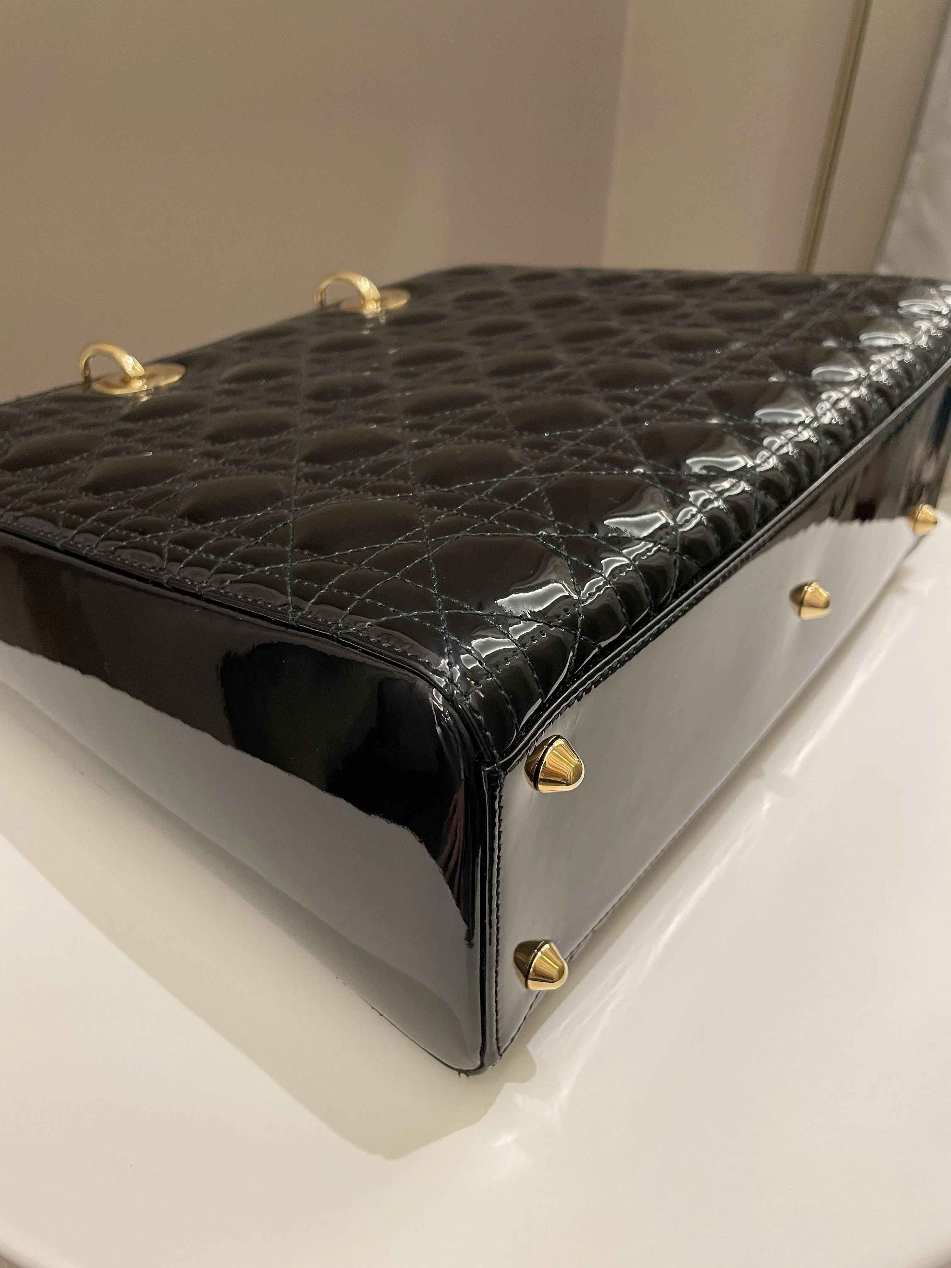 Dior Classic Lady Dior Black Patent