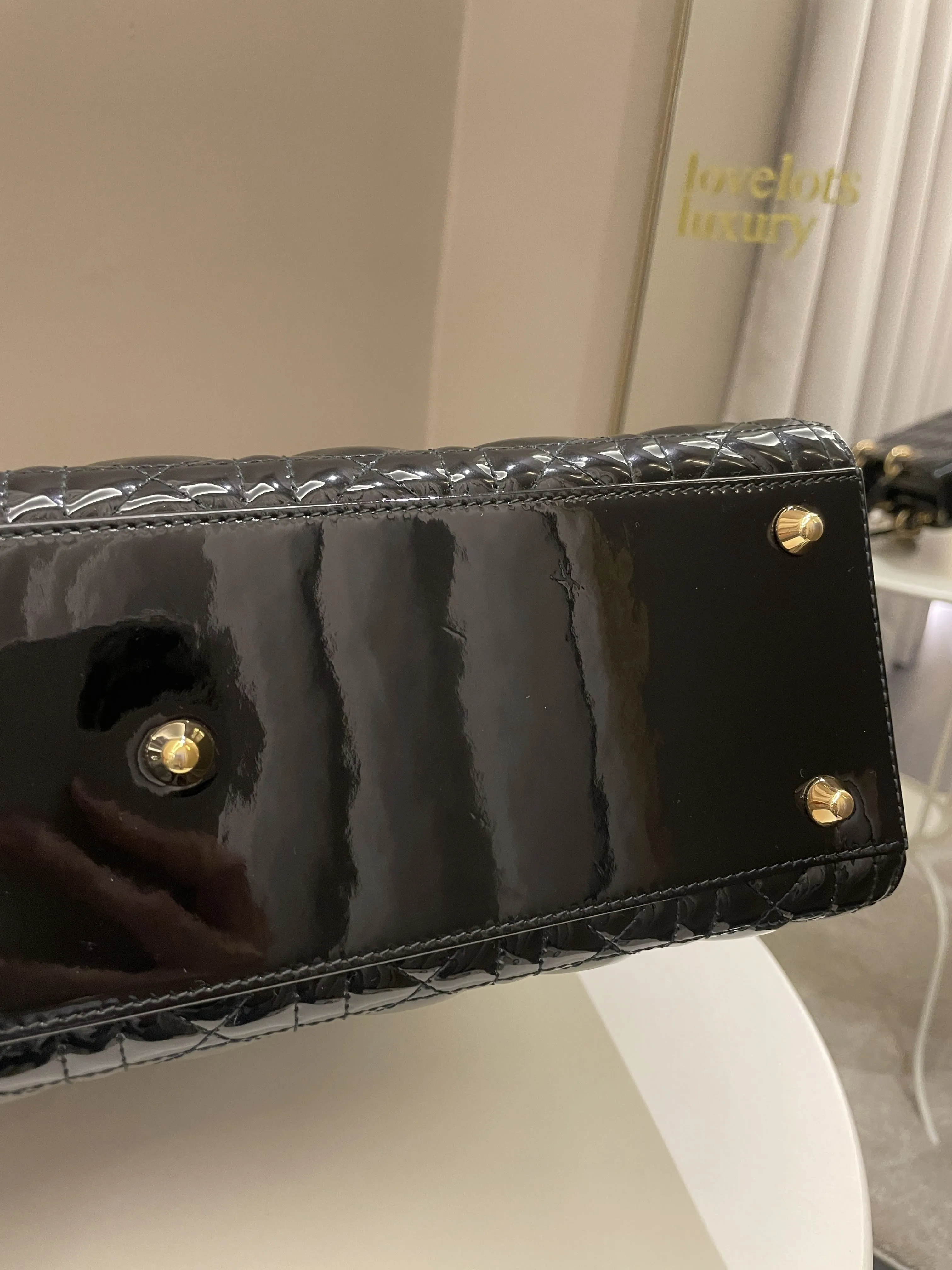 Dior Classic Lady Dior Black Patent