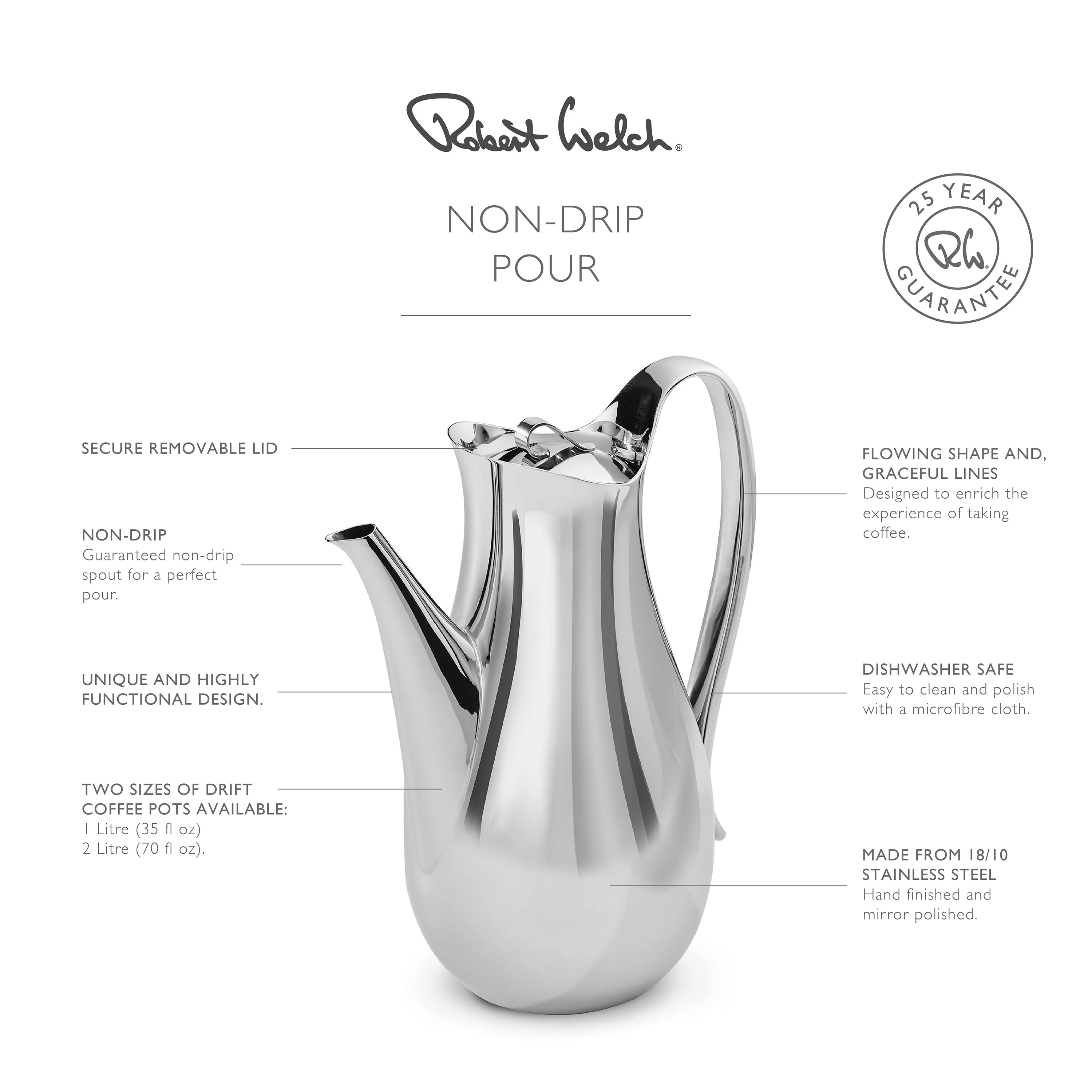 Drift Coffee Pot, 2 Litre