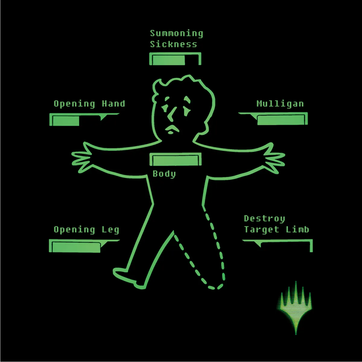 Fallout® Inventory Management Printed Graphic Tee for Magic: The Gathering