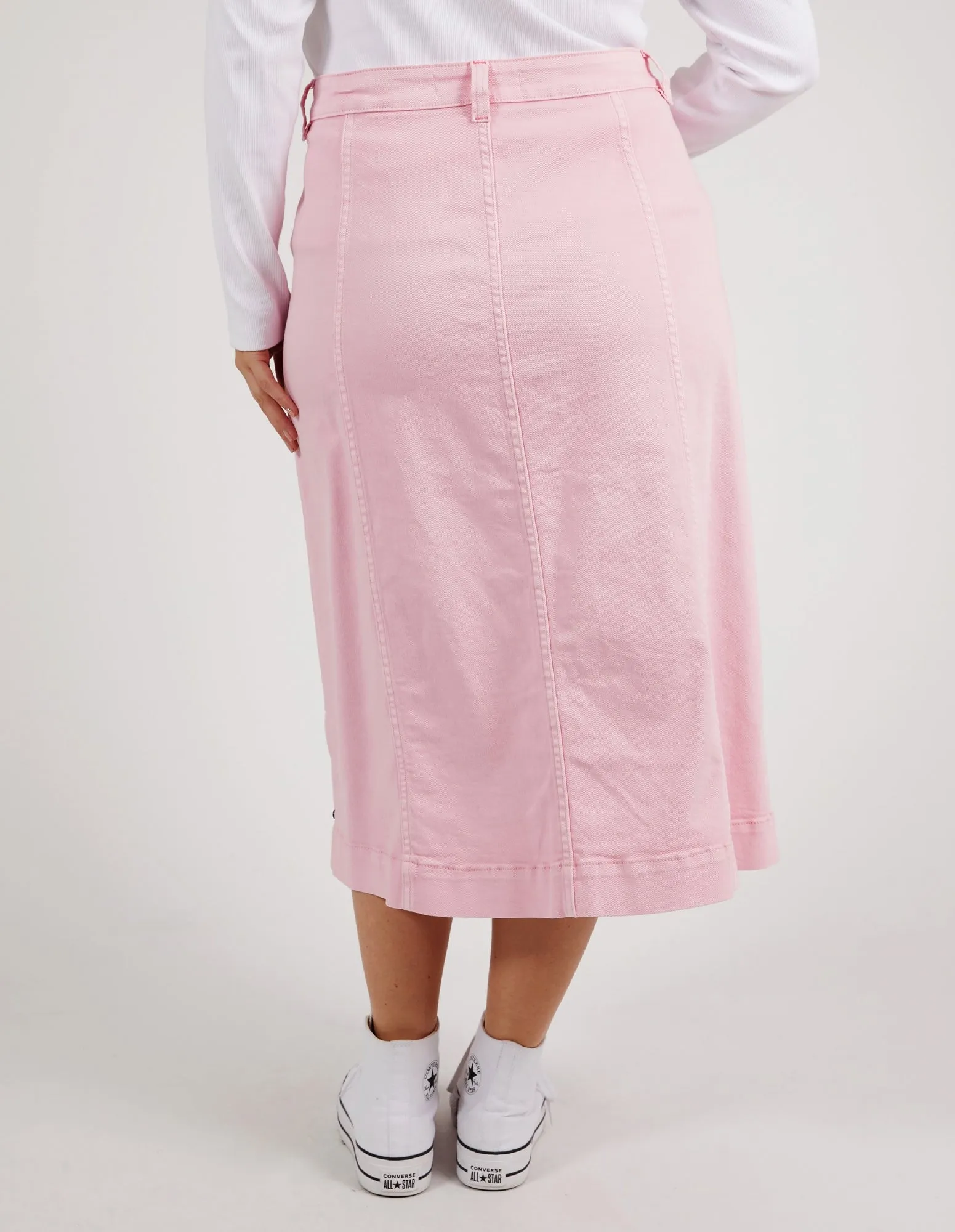 Florence Button Thru Skirt Splendid Pink