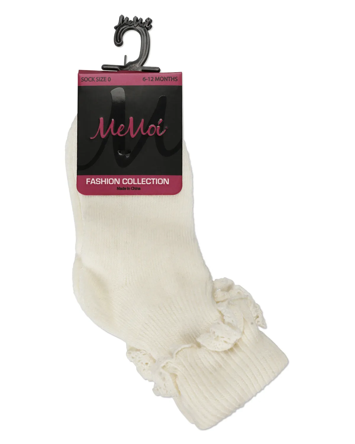 Girls' Ruffle Eyelet Cotton Blend Anklet Socks