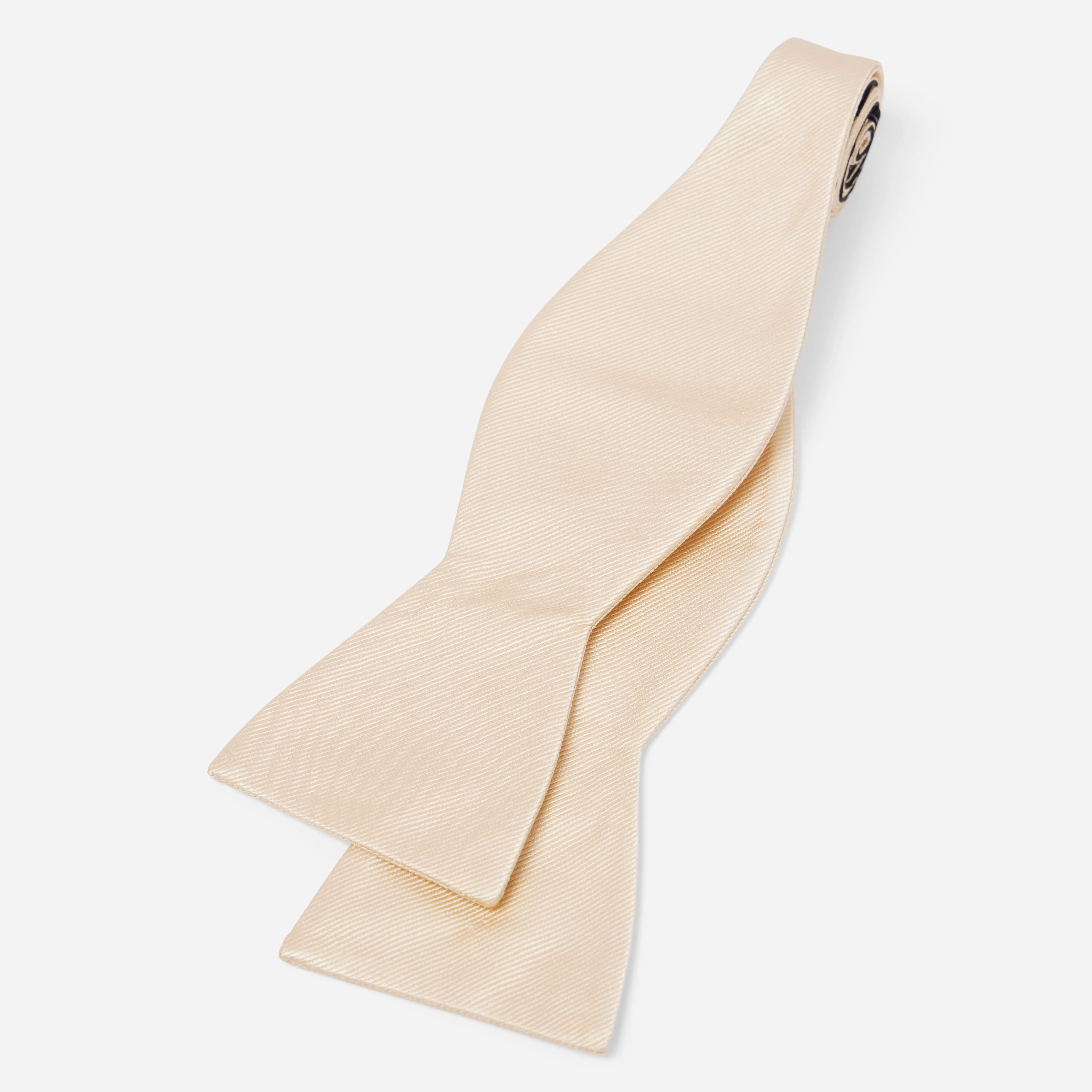 Grosgrain Solid Light Champagne Bow Tie