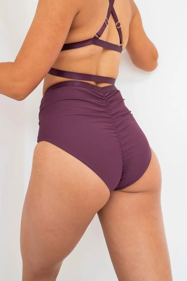Jemma High Waisted Bottoms Recycled- Mulberry