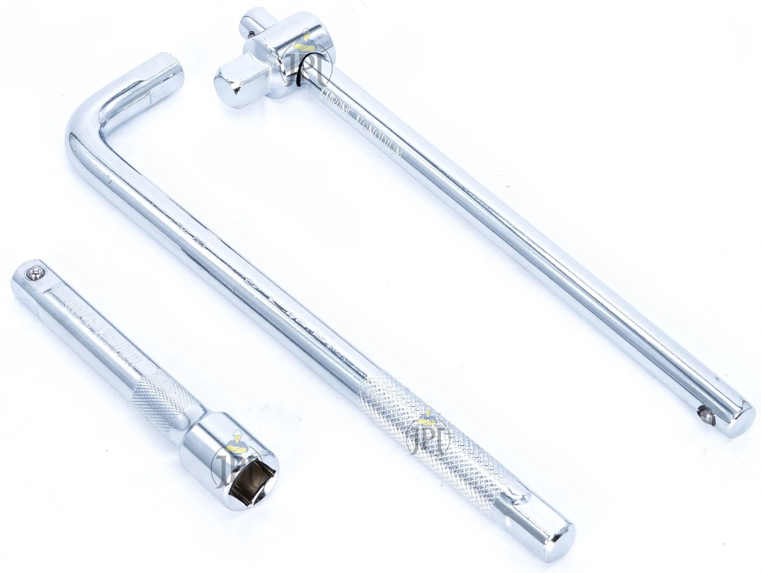 JPT 3 Pcs Socket Handle, Square Drive T Handle & L Socket Handle Set for 1/2" Drive Sockets