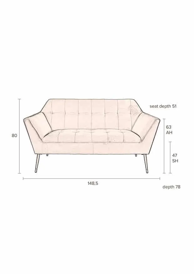 Kate Pink Clay Sofa