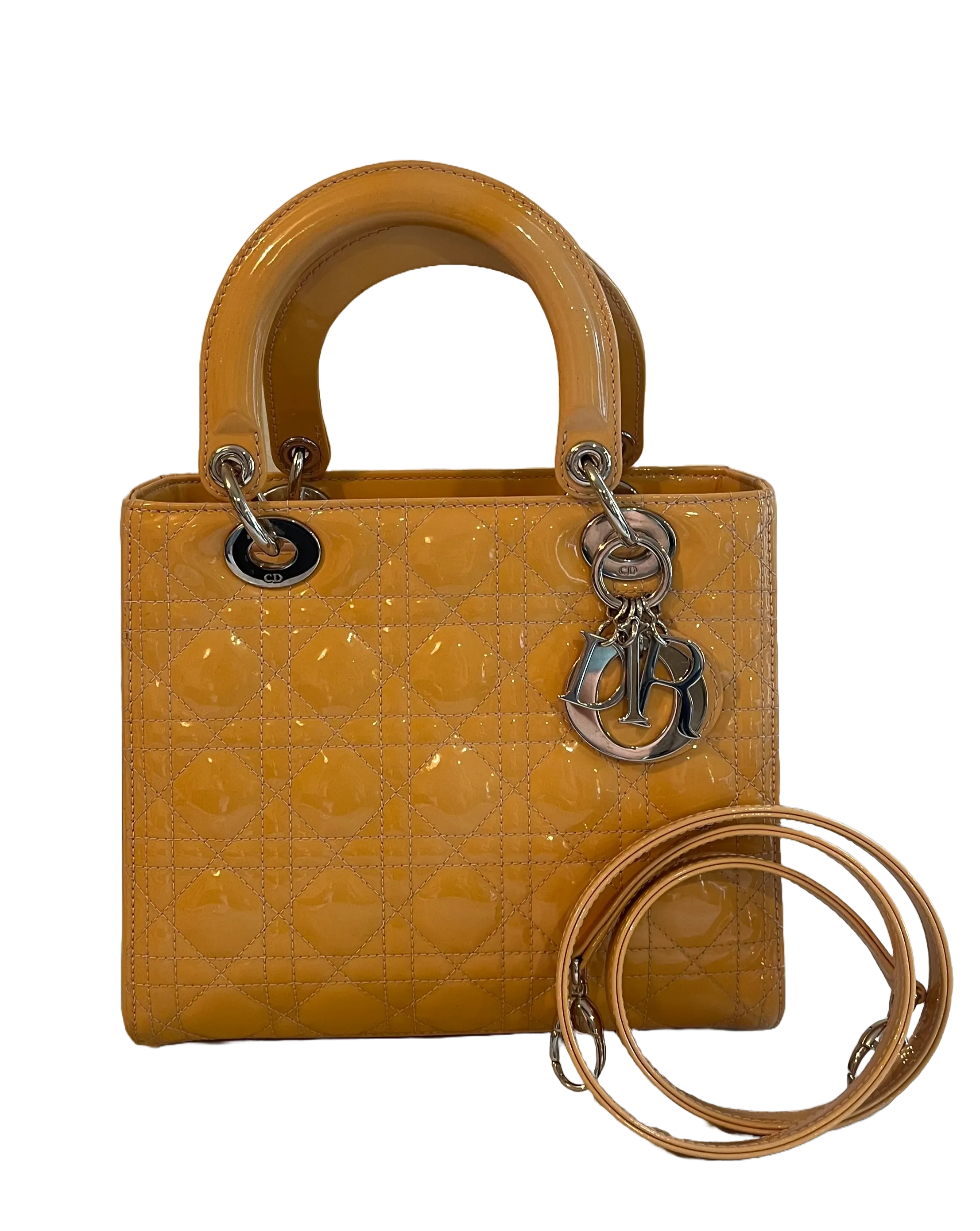 Lady Dior Bag Medium, Patent Leather