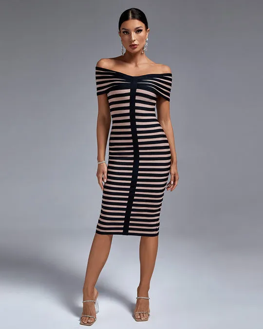 Lana Striped Bandage Dress