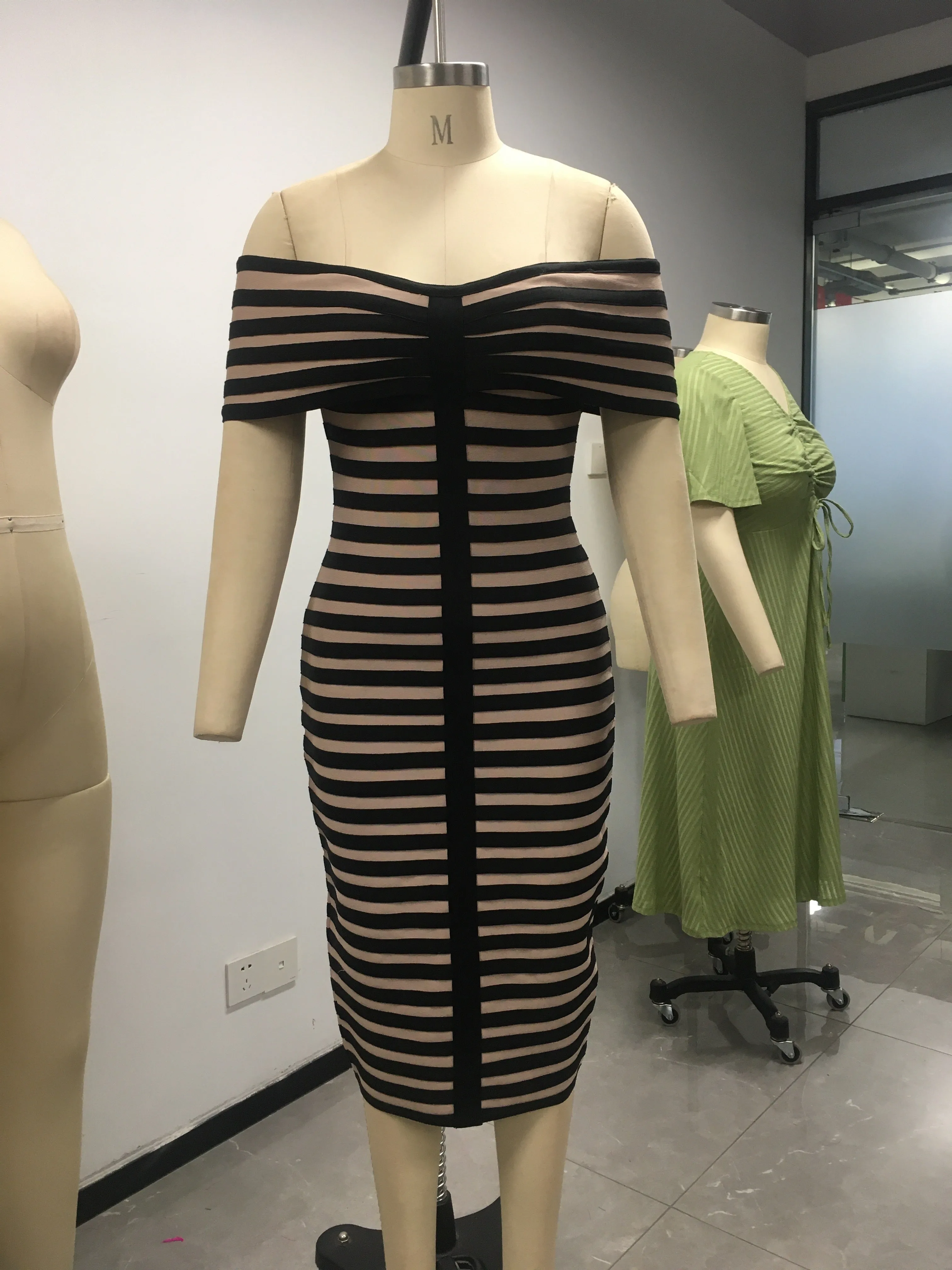 Lana Striped Bandage Dress
