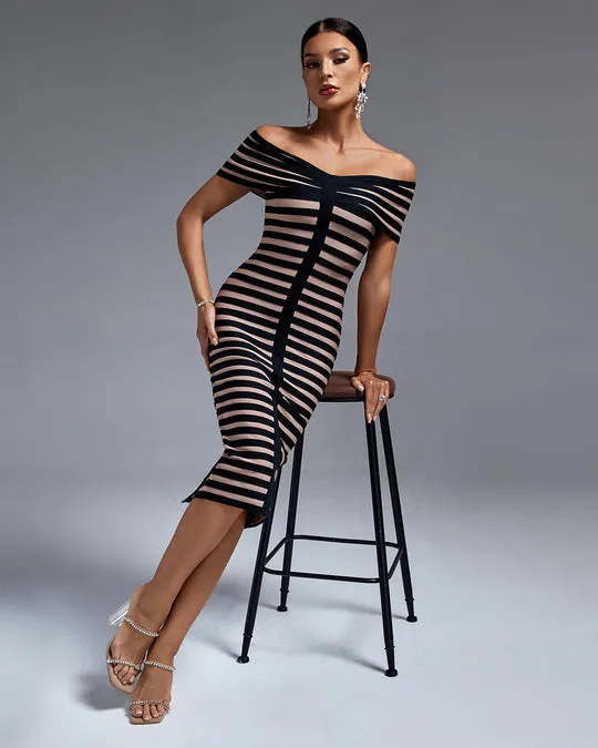 Lana Striped Bandage Dress