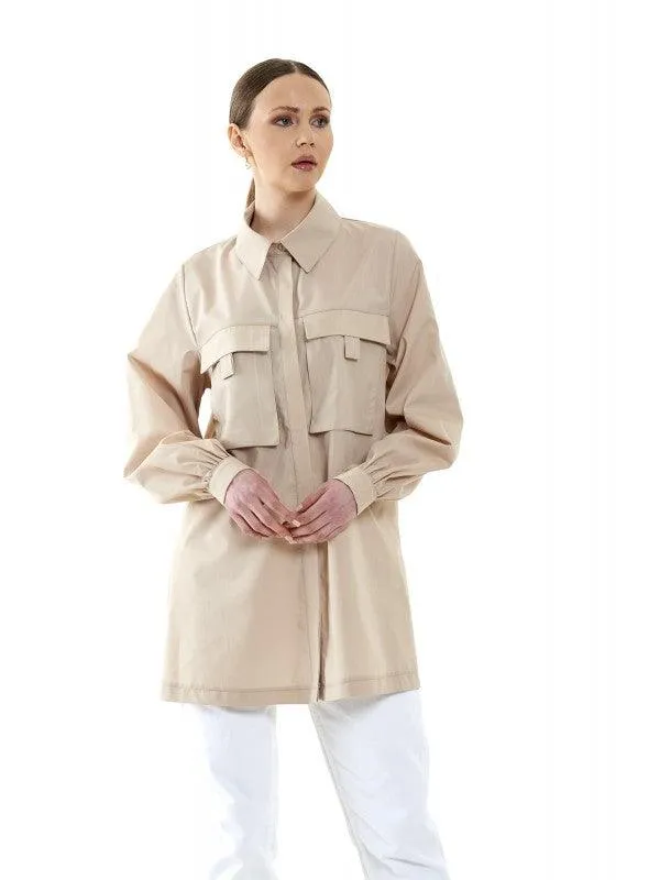 LORA DOUBLE CHEST POCKET FASHION TOP - 5