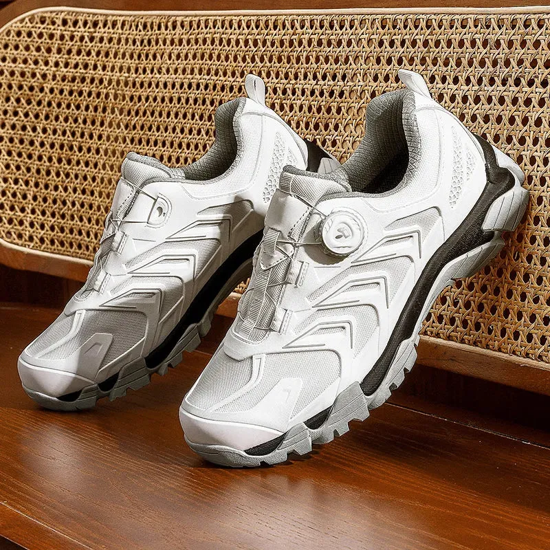 Men's Genuine Leather Breathable Patchwork Pattern Casual Sneakers