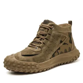 Men's Work Safety Boots Anti-smash Anti-puncture Steel Toe Work Shoes Indestructible Non-slip Protective
