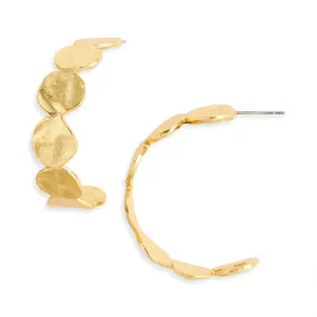 Mini Coin hoop earrings