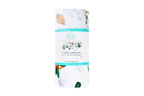 North Carolina Baby Muslin Swaddle Receiving Blanket (floral)