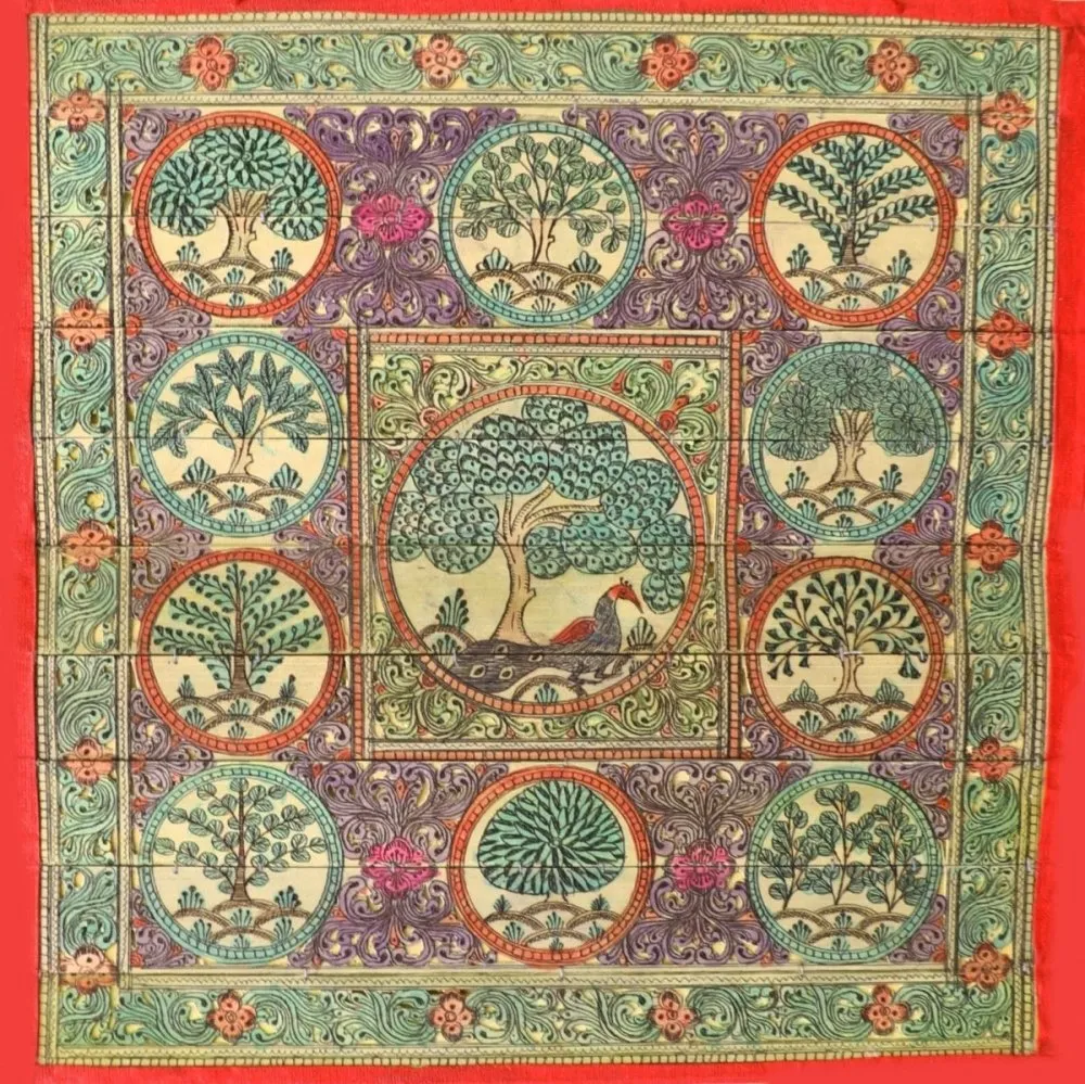 Pattachitra Kaanan Palm leaf engraving