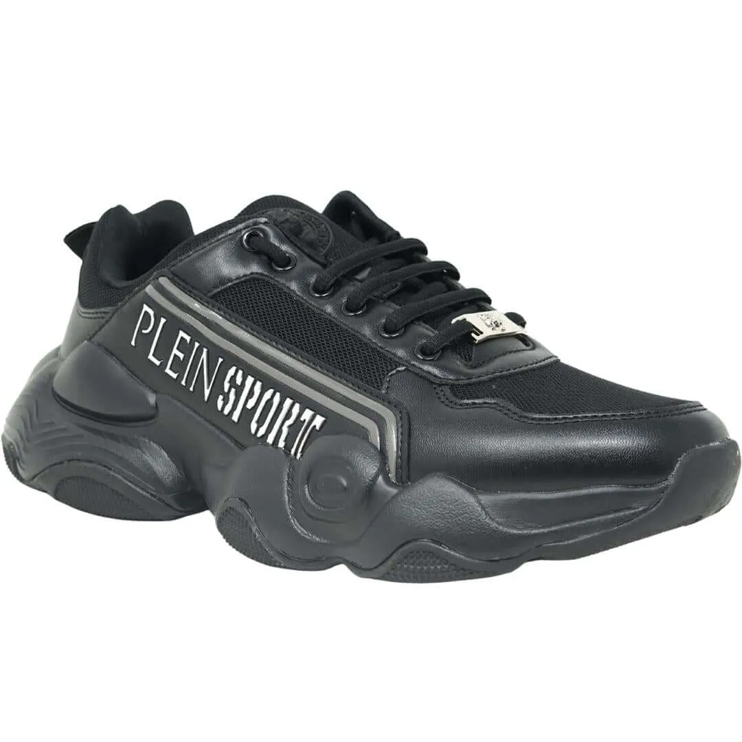 Philipp Plein Sport Bold Brand Logo Black Sneakers