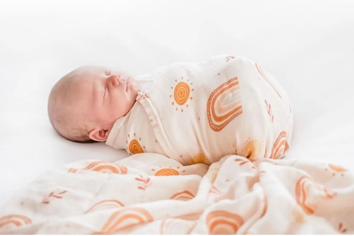 Rainbow Bamboo Muslin Wrap