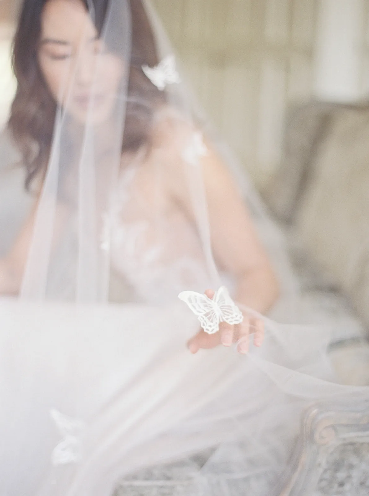 REVERIE | Embellished Wedding Veil with Butterflies