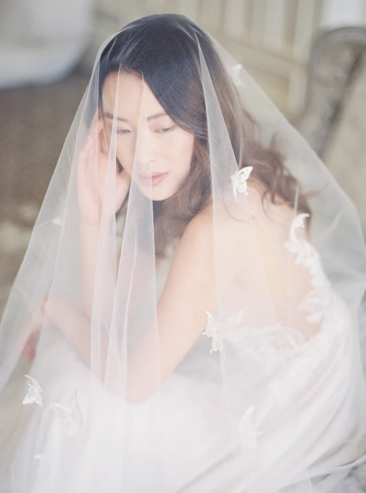 REVERIE | Embellished Wedding Veil with Butterflies