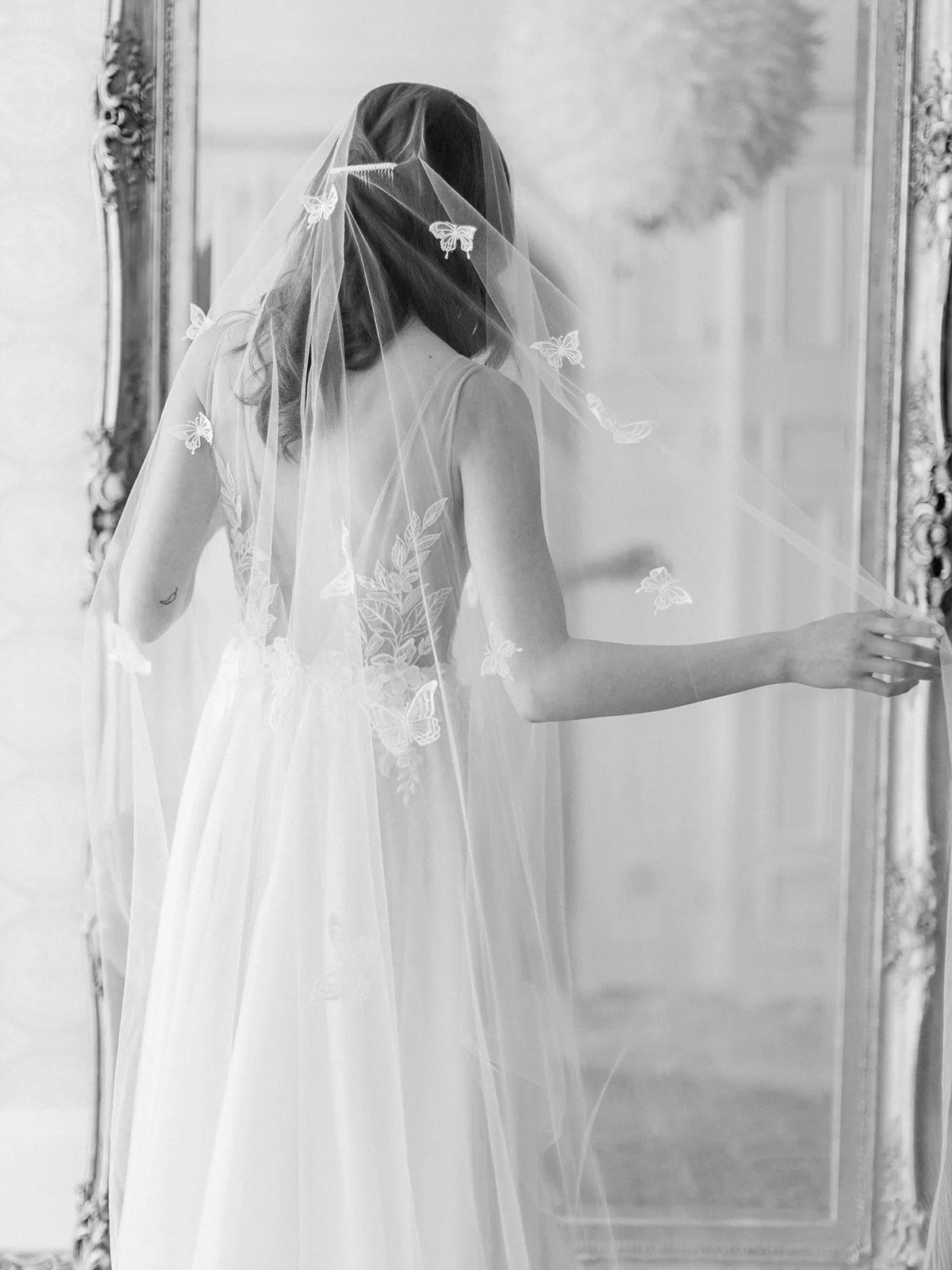 REVERIE | Embellished Wedding Veil with Butterflies