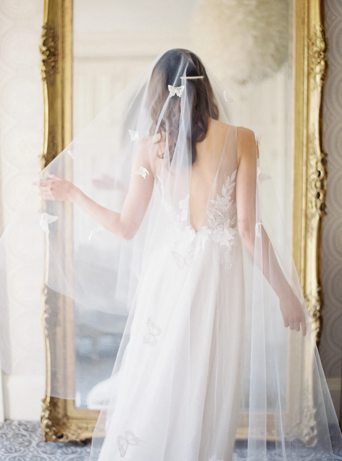 REVERIE | Embellished Wedding Veil with Butterflies